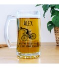 Chope à bière personnalisée - Modèle cycliste