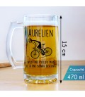 Chope à bière personnalisée - Modèle cycliste