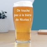 Verre à bière gravé
