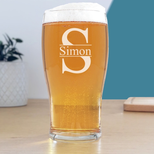 Verre à bière prénom gravé