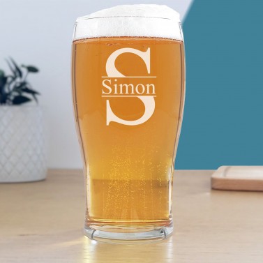 Verre à bière prénom gravé