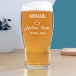 Verre à bière logo gravé