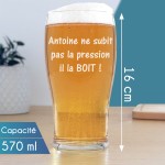 Verre à bière gravé