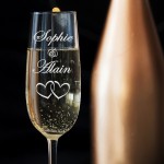 Flûtes à Champagne gravées "Coeur"