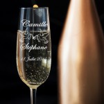 Verre à champagne mariage gravé