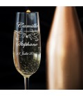 Verre à champagne mariage gravé
