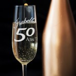 Verres à champagne prénom + age gravés