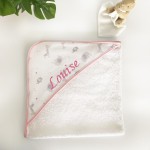 Sortie de bain brodée