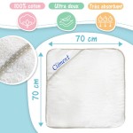 Sortie de bain blanche brodée