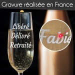 Verre à champagne gravé