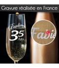 Verres à champagne prénom + age gravés