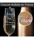 Verre à champagne mariage gravé