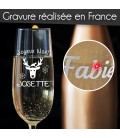 Coupe à Champagne "Noël" personnalisable