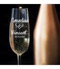 Flûtes à Champagne "Amour Infini" gravées