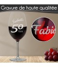 Verres à vin Anniversaire gravés