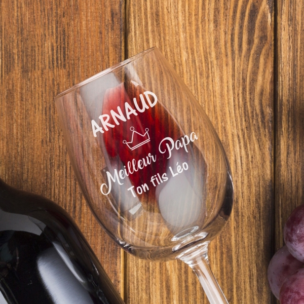 Verre à vin personnalisé "Retraite"