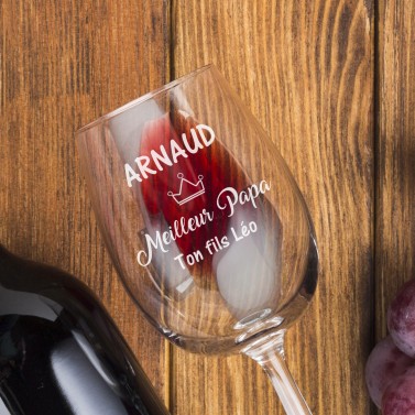 Verre à vin personnalisé "Retraite"