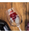 Verre à vin personnalisé "Retraite"