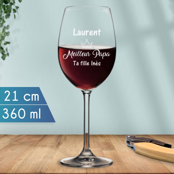 Verre à vin personnalisé "Retraite"