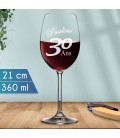 Verres à vin Anniversaire gravés
