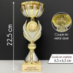 Coupe or et argent personnalisée - Modèle Pétanque