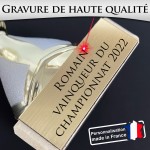 Coupe or et argent personnalisée - Modèle Pétanque