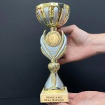 Coupe or et argent personnalisée - Modèle Pétanque