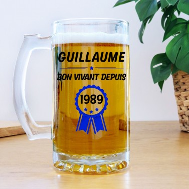 Chope à bière personnalisée - Modèle année