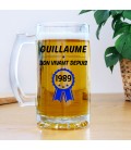 Chope à bière personnalisée - Modèle année