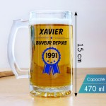 Chope à bière personnalisée - Modèle année