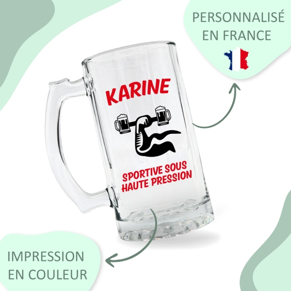 Chope à bière personnalisée - Modèle année