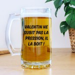 Chope à bière personnalisée - Modèle texte