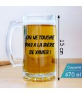 Chope à bière personnalisée - Modèle texte