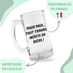 Chope à bière personnalisée - Modèle texte