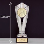 Trophée argenté personnalisable - 7 modèles