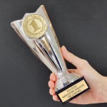 Trophée argenté personnalisable - 7 modèles