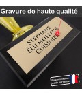 Trophée statuette dorée personnalisée