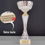 Trophée or et argent personnalisable - Modèle Pêche