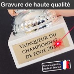 Trophée or et argent personnalisable - Modèle Pêche
