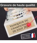 Trophée or et argent personnalisable - Modèle Pêche