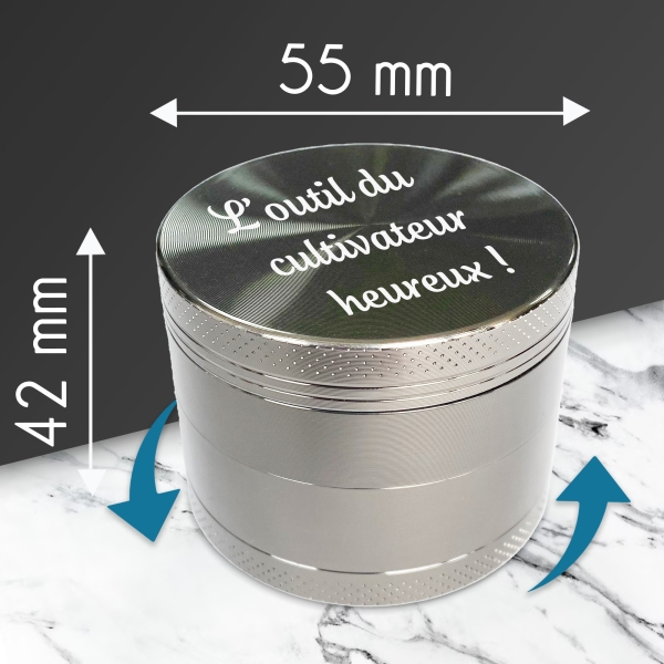 Grinder personnalisable - 3 coloris - Modèle Texte