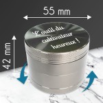 Grinder personnalisable - 3 coloris - Modèle Texte