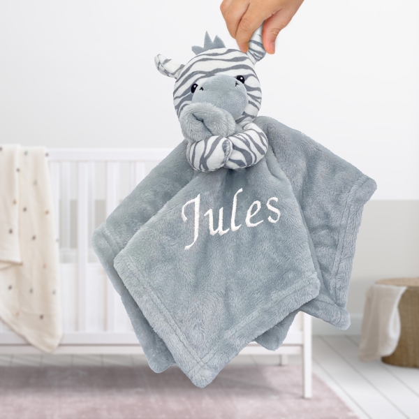 Doudou zèbre personnalisé - Prénom brodé