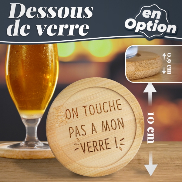 Verre à bière prénom + date gravé