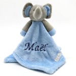 Doudou personnalisé Elephant bleu