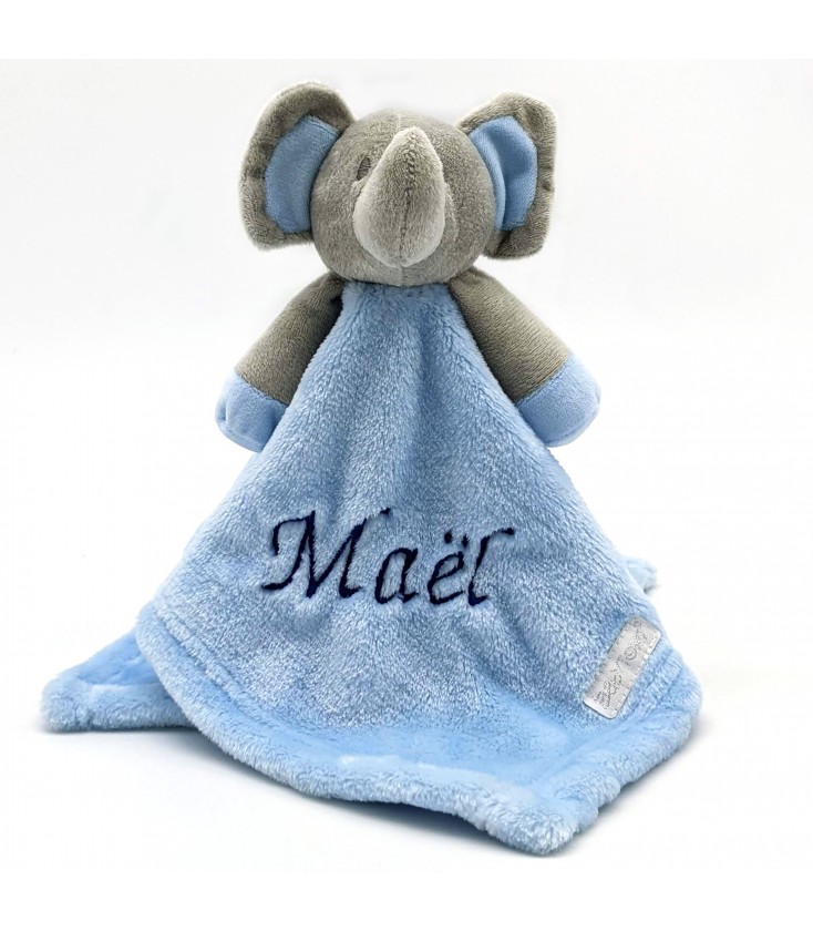 Doudou Personnalisé SIMYJOY Avec Prénom – Polaire Et Peluche – Clochette, Dentition, étiquettes – 27x27x30 Cm
