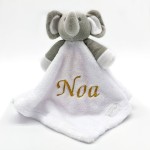 Doudou personnalisé Elephant blanc