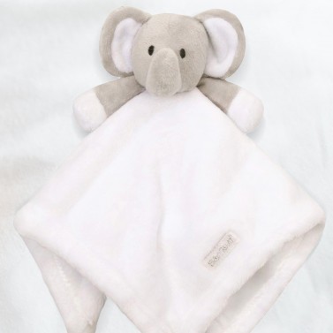 Doudou personnalisé Elephant blanc