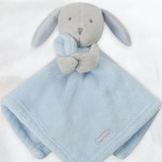 Doudou Lapin bleu personnalisé