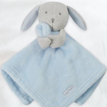 Doudou Lapin bleu personnalisé
